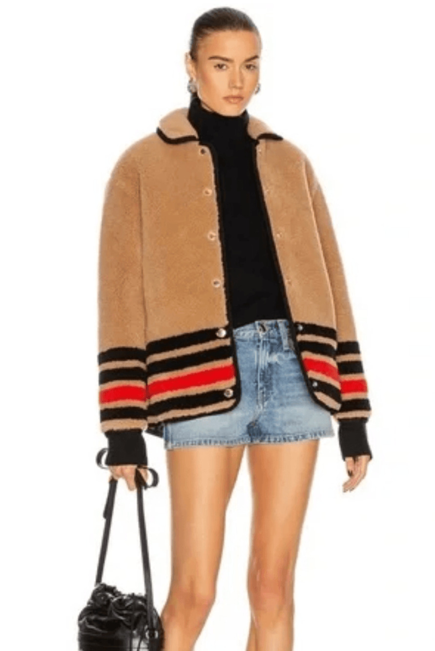 Burberry Teddy Sherpa Style Kettlewell Jacket New